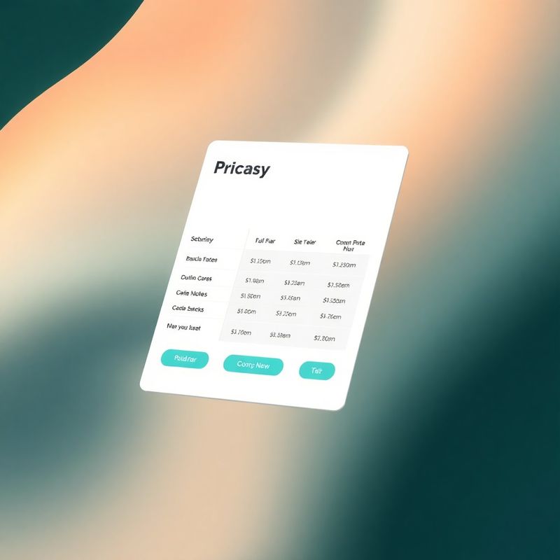 Layout de carduri de prețuri pe fundal cu gradient teal-modern